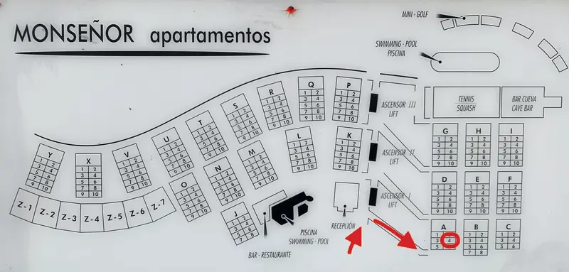 Site plan of the Monseñor complex