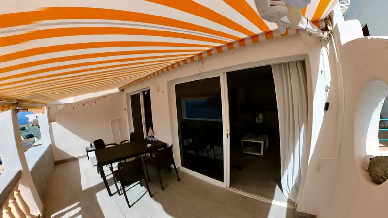 Terrace with sliding doors to the living room